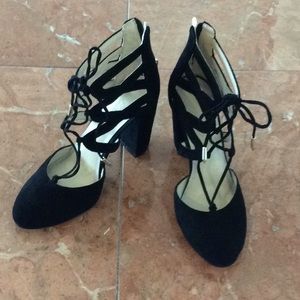 Marc Fisher Black Suede Heels